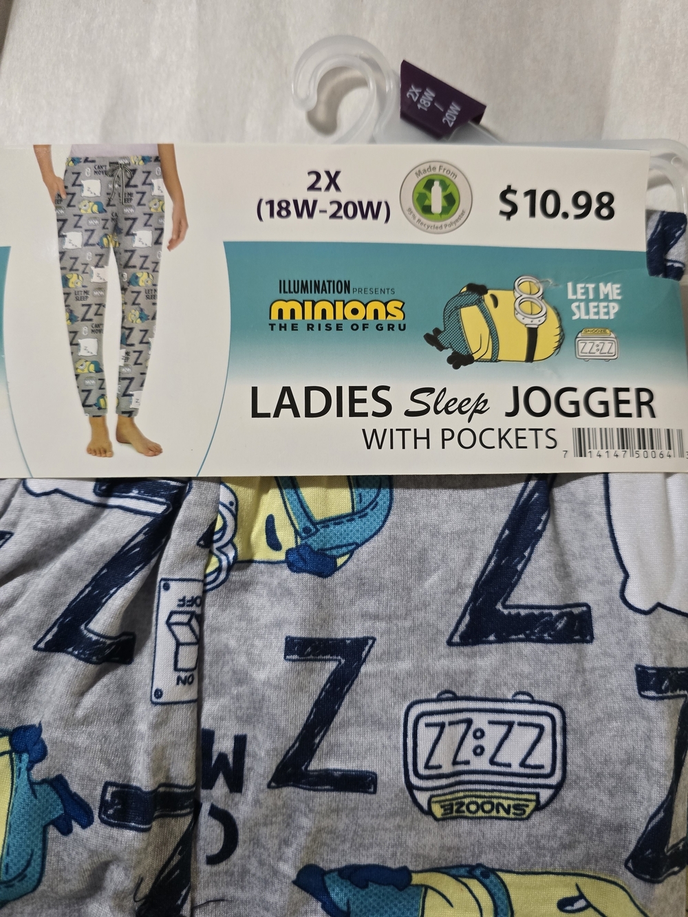 Minions Ladies Sleep Jogger Pajama Pants With Pockets Size 2X 18W-20
